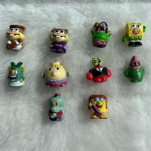 Squinkies Spongebob Squarepants 1" Mini Figures Lot Of 10 Nickelodeon